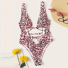 Load image into Gallery viewer, Jungle Girl Leopard One Piece - neon bunnies