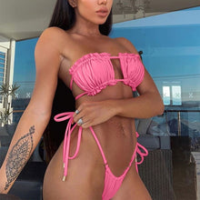 Load image into Gallery viewer, For The Frill Of It Neon Bikini - neon bunnies