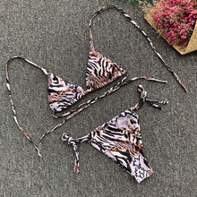 Load image into Gallery viewer, Wild Thing Animal Print Bikini - neon bunnies
