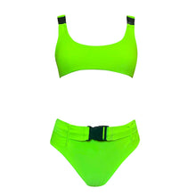 Load image into Gallery viewer, Neon Buckle Up Bikini - neon bunnies