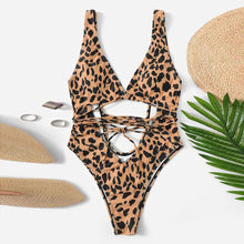 Load image into Gallery viewer, Jungle Girl Leopard One Piece - neon bunnies